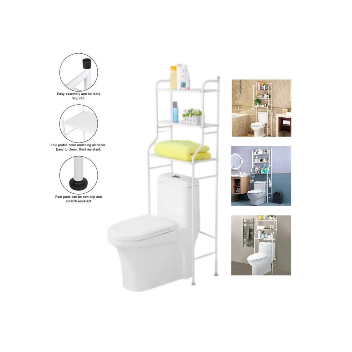 GENERICO - Estante De Baño Organizador 3 Niveles…