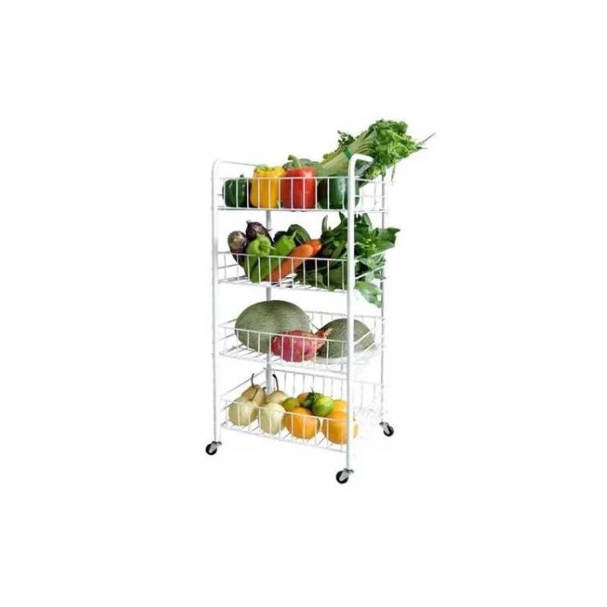 GENERICO - Organizador De Verduras Y Frutas Multiuso Ruedas 4 Niveles