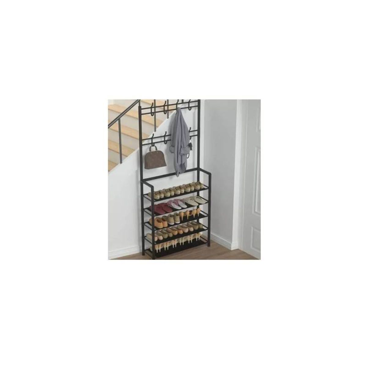 GENERICO - Perchero Armario Zapatero De 5 Niveles Organizador Portátil