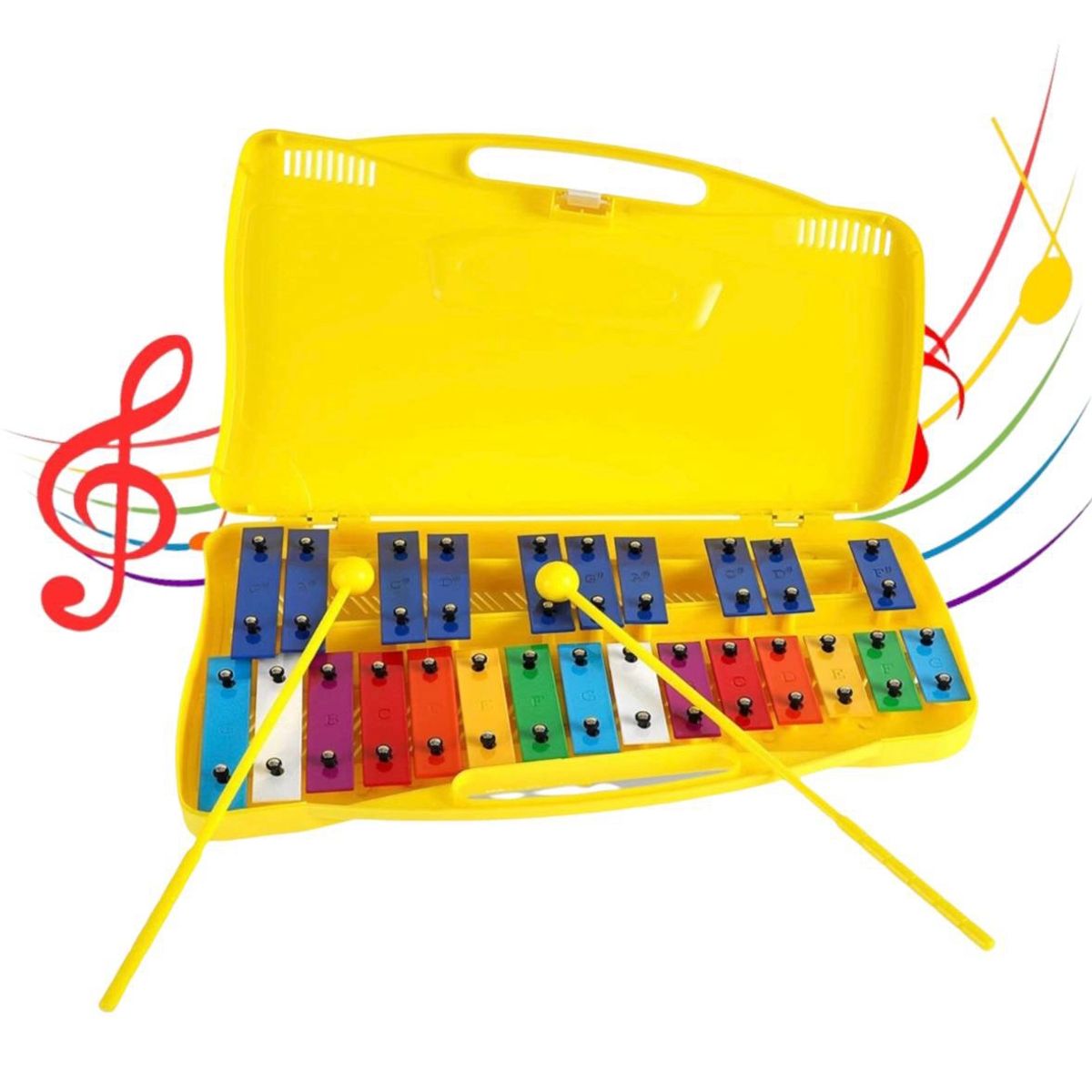 ACTUAL - Metalófono Cromático 25 Notas Musicales Escolar.