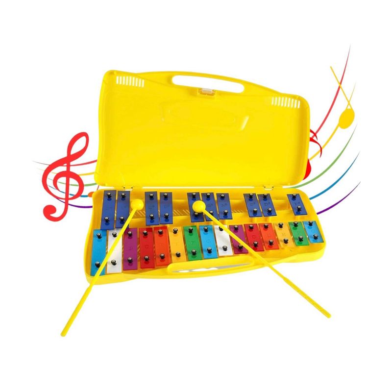 ACTUAL - Metalófono Cromático 25 Notas Musicales Escolar.