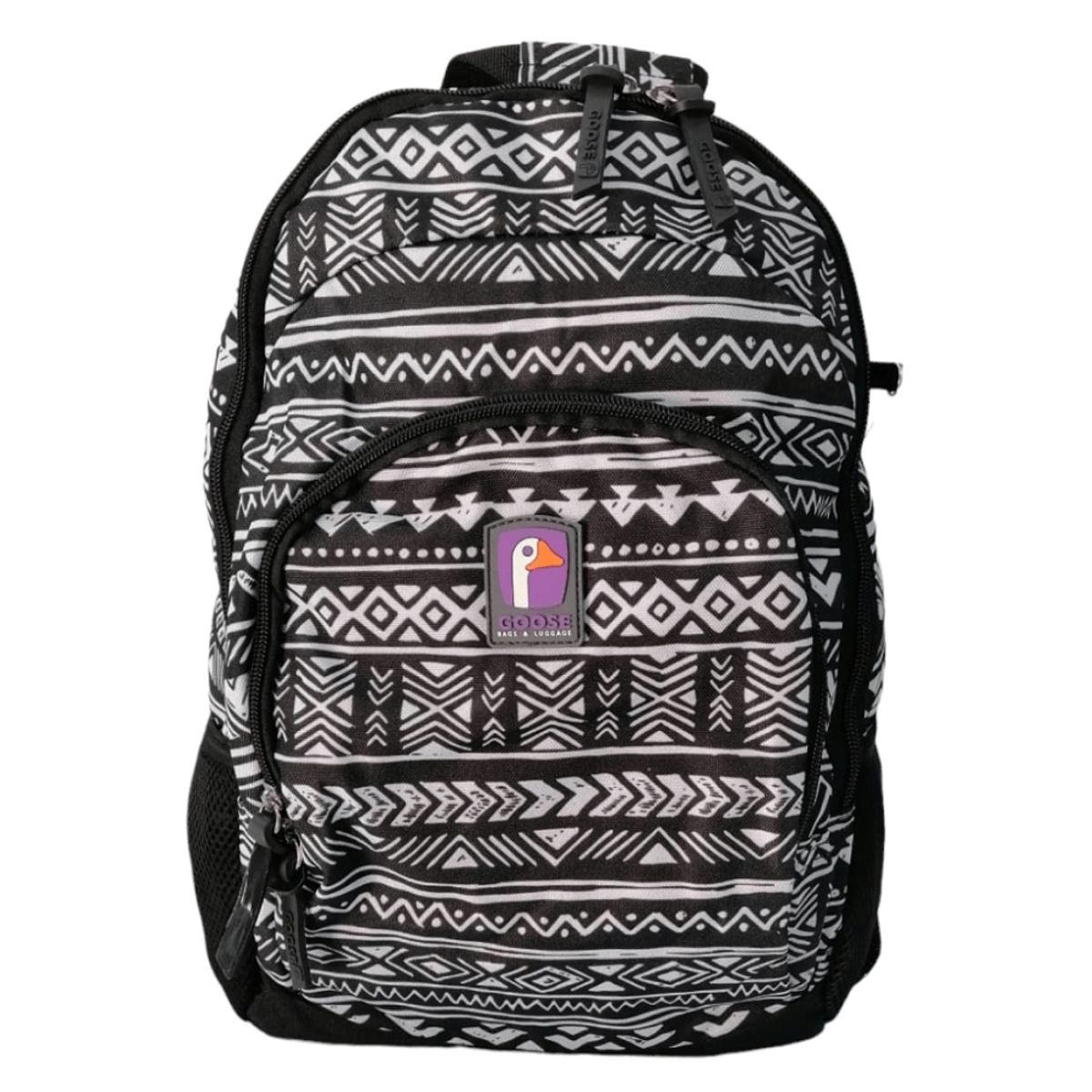 OEM - MOCHILA GOOSE DI COMO ETNICO NEGRO GRIS PLATA