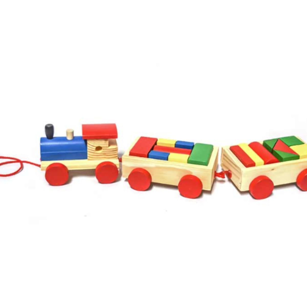 OEM - Tren De Madera 3 Vagones Didáctico Para Niños