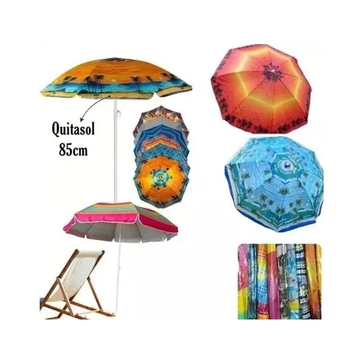 GENERICO - SOMBRILLA QUITASOL PARAGUAS FILTRO TV PLEGABLE 85CM