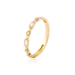 JB JOYAS BARON - Anillo de Oro 18kt Circon Baguette