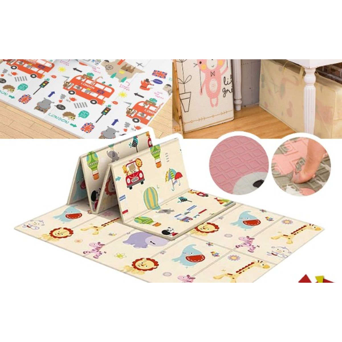 GENERICO - Alfombra Antigolpes Plegable Playmat 180x150m