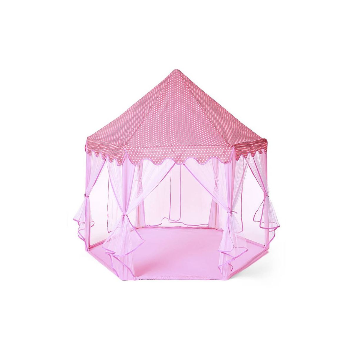 GENERICO - Carpa Infantil Castillo Princesa con Tull- Rosada