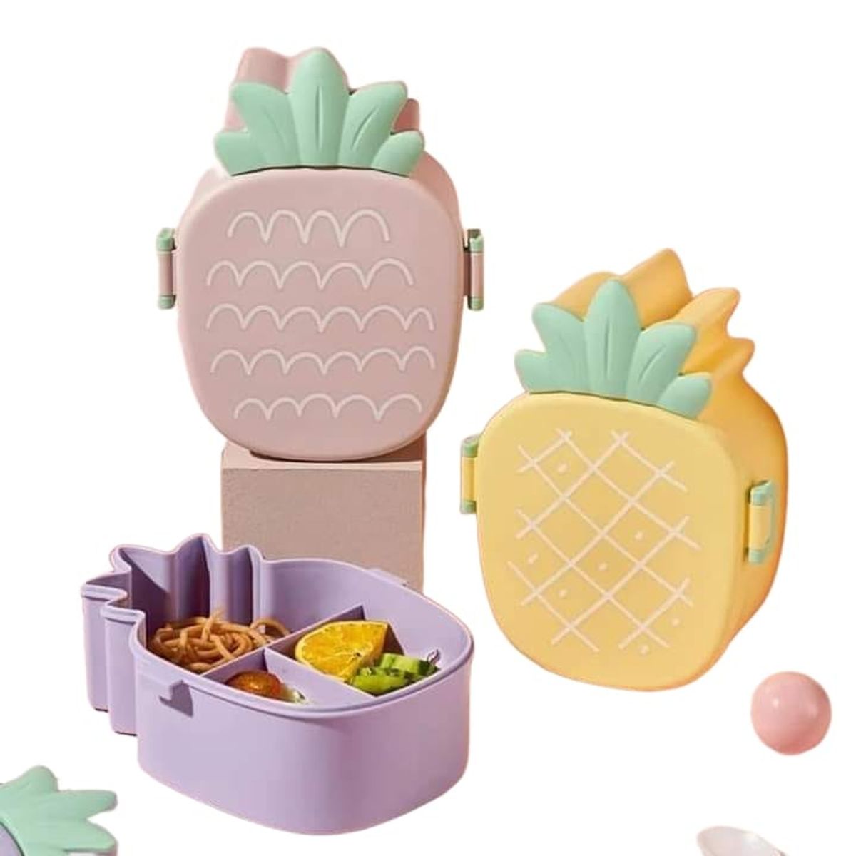 GENERICO - Tapper Hermetico Lonchera Piña Niños Niñas Colación