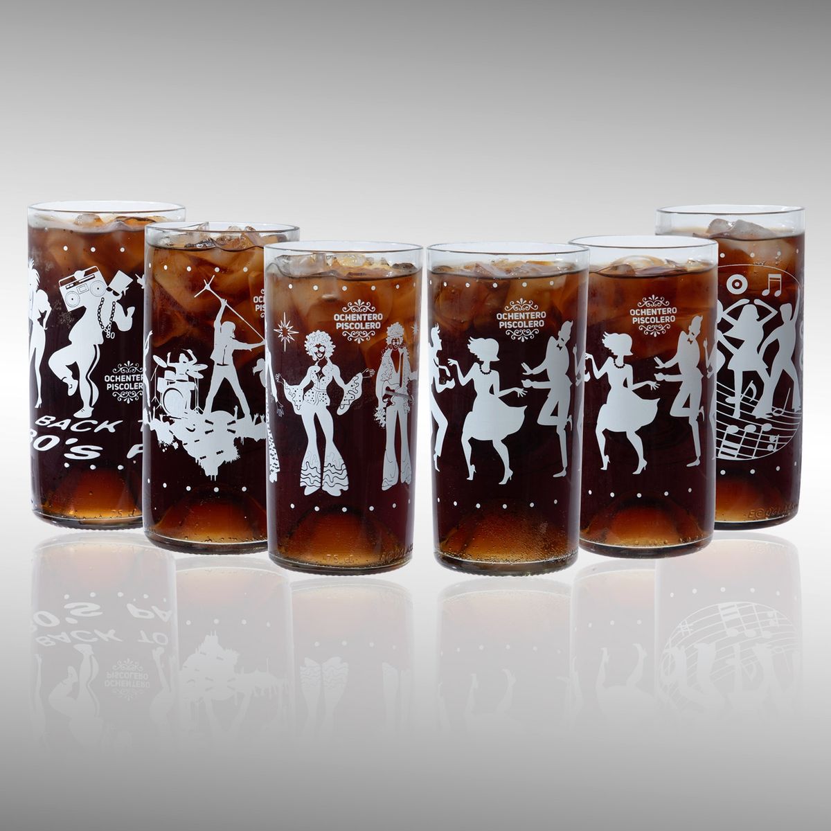 GREEN KARU - VASO DE VIDRIO GREEN KARU SET DE SEIS VASOS