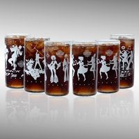 VASO DE VIDRIO SET DE SEIS VASOS