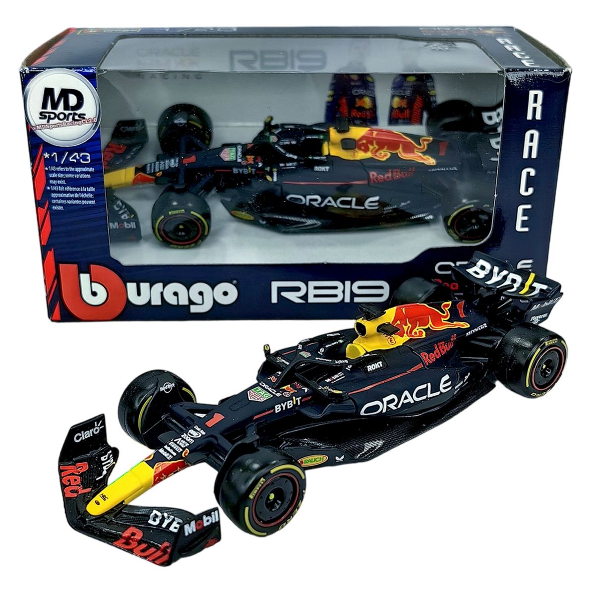 BBURAGO - Auto F1 RedBull RB19 2023 #1 Max Verstappen Caja Normal 1:43