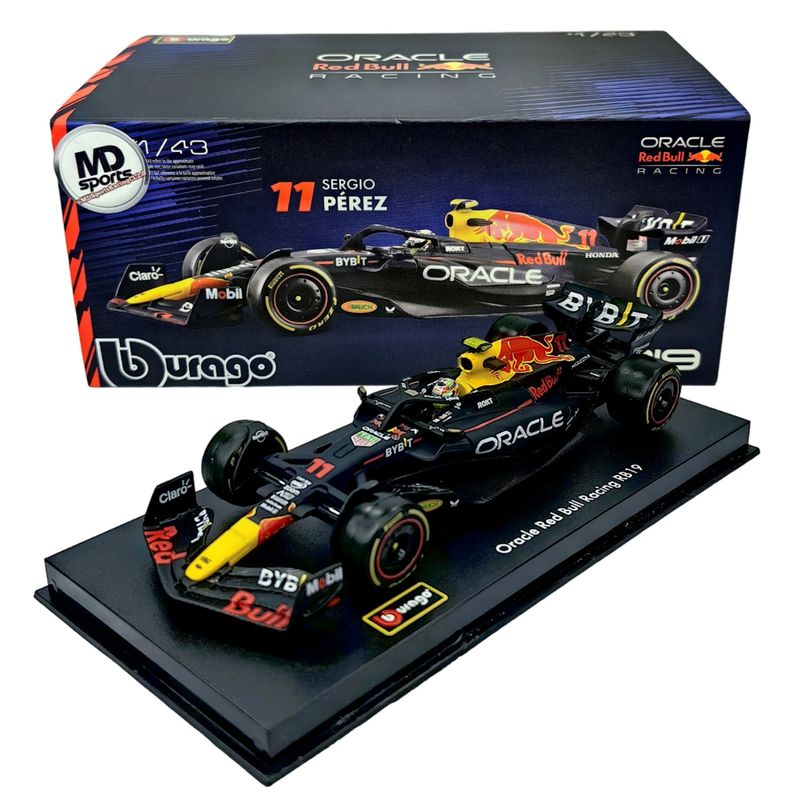 BBURAGO - Auto F1 RedBull RB19 2023 #11 Checo Perez Caja Acrilica 1:43