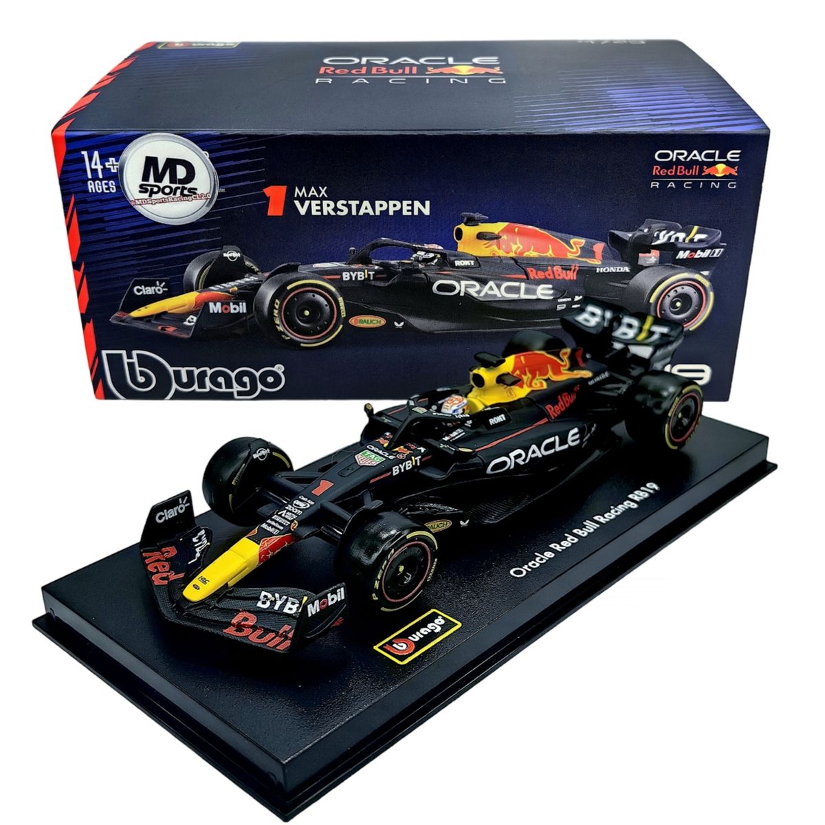 BBURAGO - Auto F1 RedBull RB19 2023 #1 Verstappen Caja Acrilica 1:43