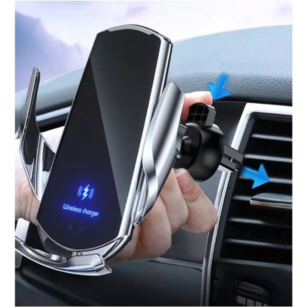 GENERICO - Cargador Inalámbrico Para Auto Soporte Inteligente Q3