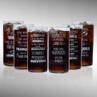 VASO DE VIDRIO SET DE SEIS VASOS