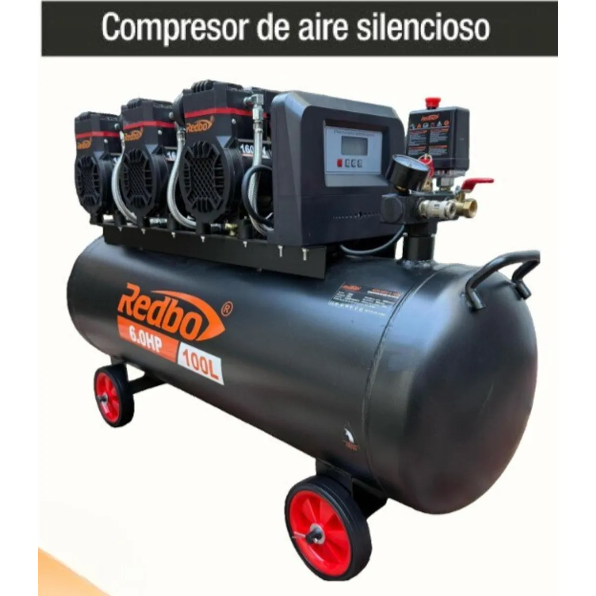 REDBO - Compresor De Aire Dental 100l Silencioso Sin Aceite - lic Japon