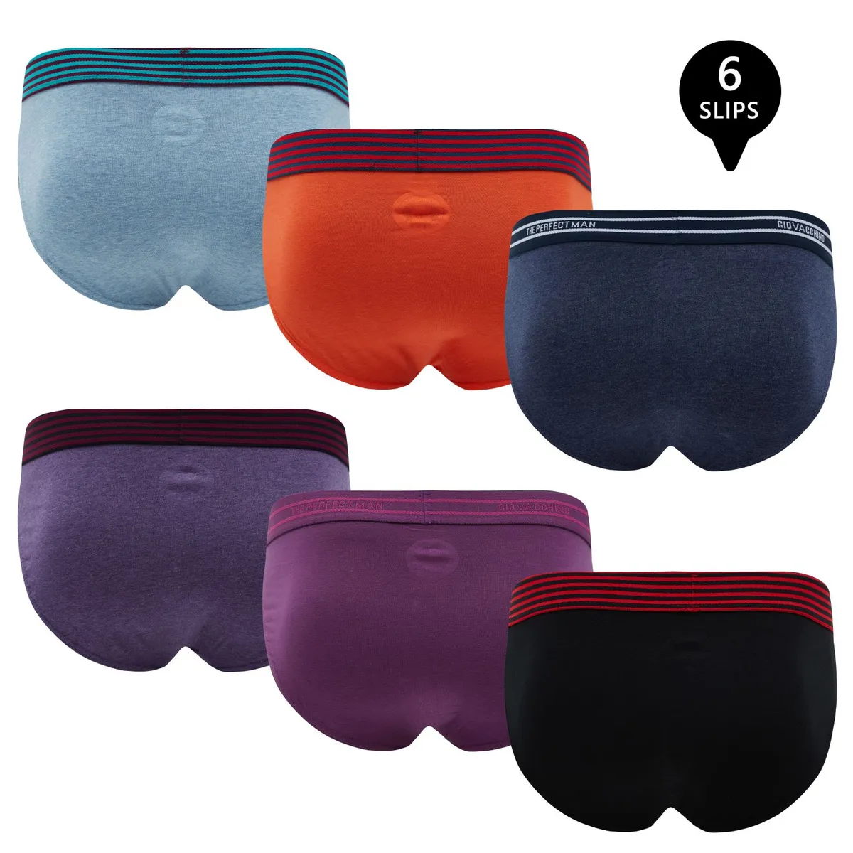 GIOVACCHINO - Pack de 6 slip Algodon Hombre.