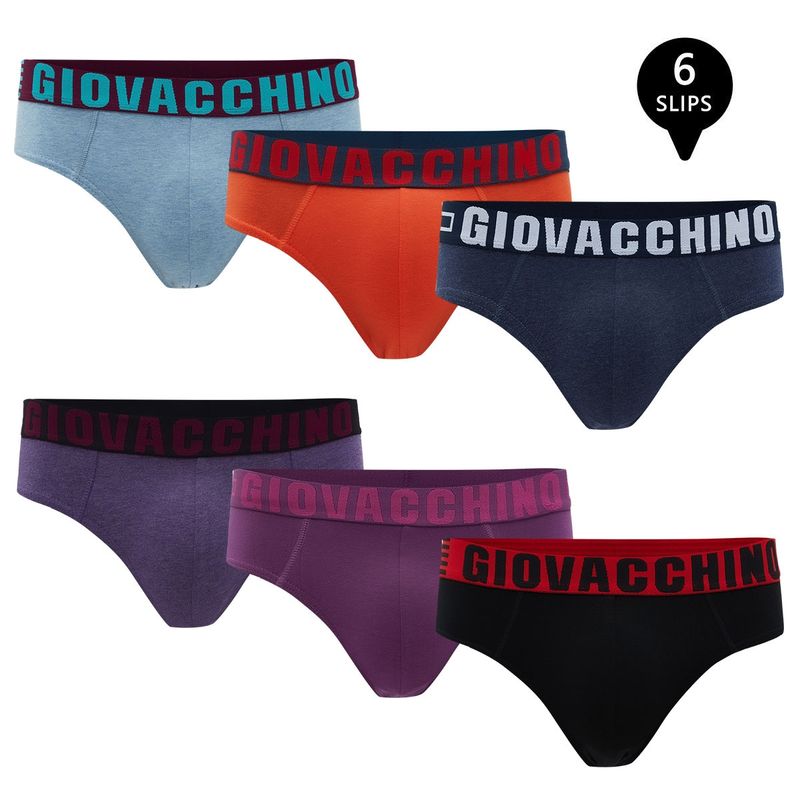 GIOVACCHINO - Pack de 6 slip Algodon Hombre.