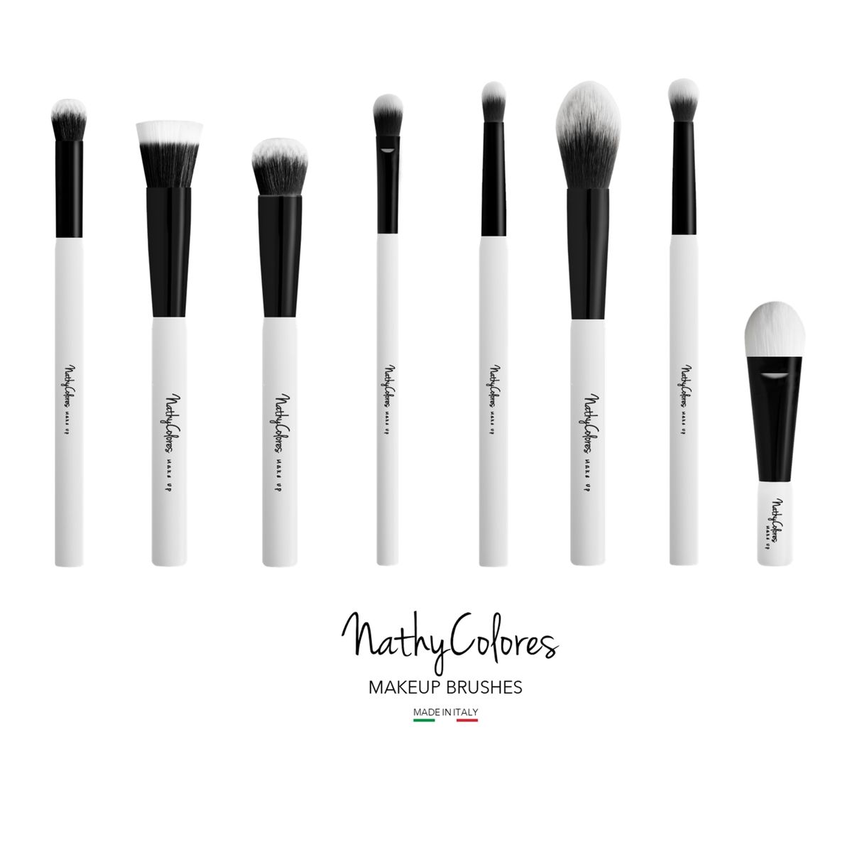 NATHYCOLORES - NathyColores - Brochas de Maquillaje Profesionales - Set 8 Brochas