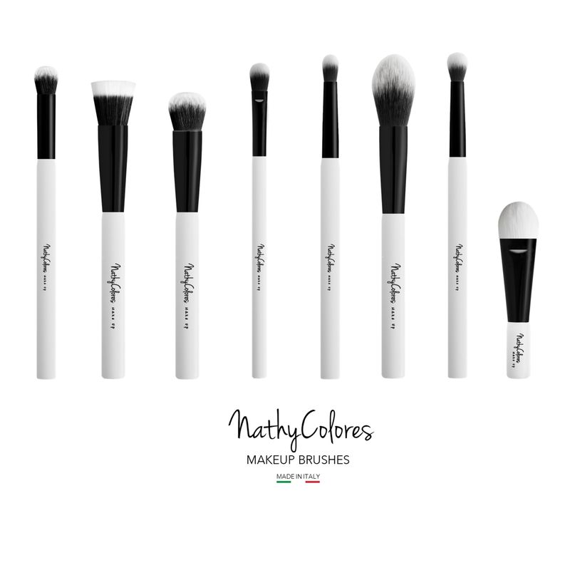 NATHYCOLORES - NathyColores - Brochas de Maquillaje Profesionales - Set 8 Brochas