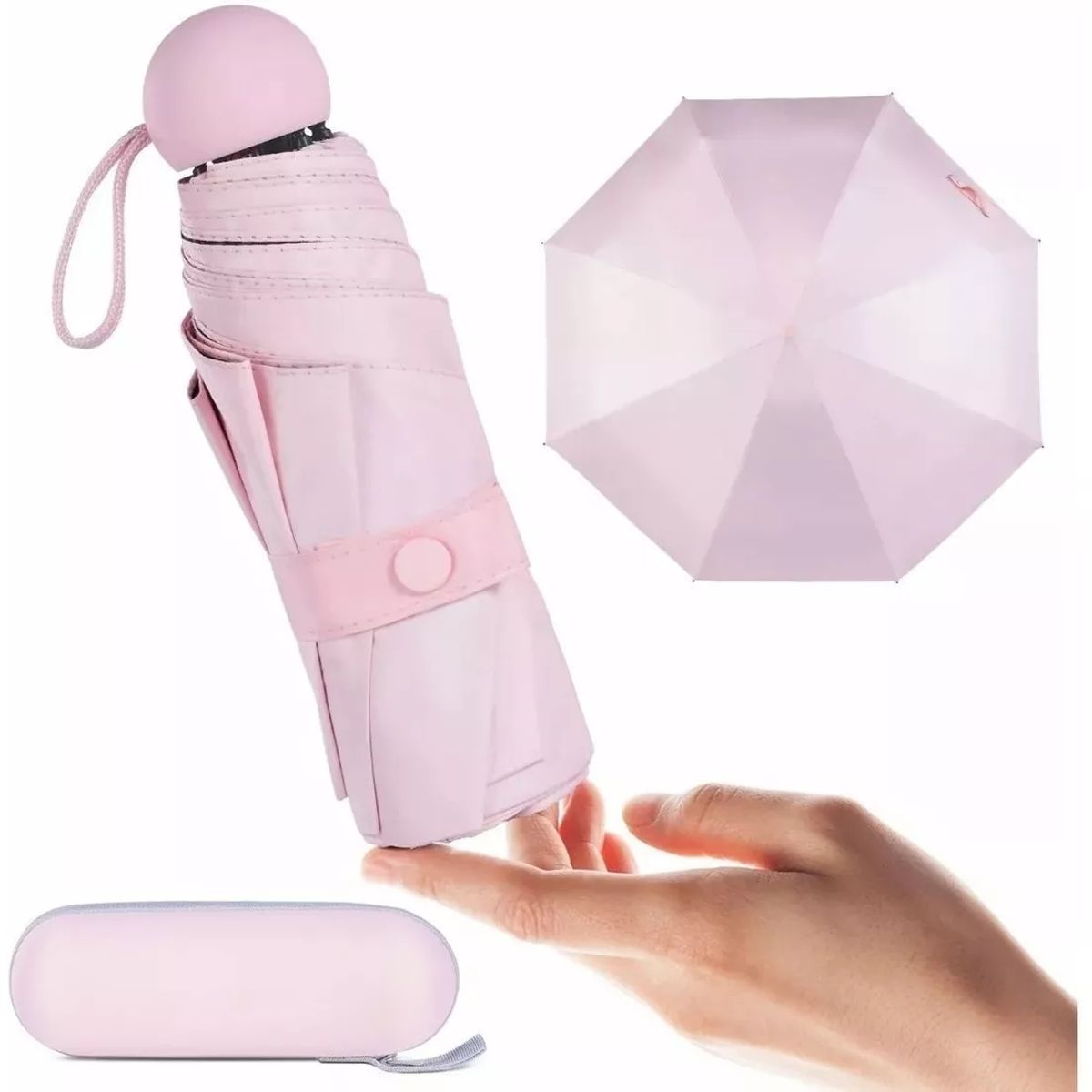 BLUEDREAMER - Mini paraguas de bolsillo Parasol plegable Protección UV