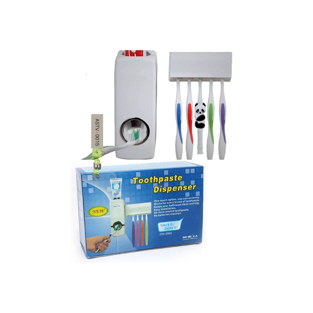 GENERICO - Dispensador Pasta Dental con Organizador de Cepillos.