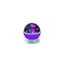 GENERICO - Lampara Espanta Cuco Proyector De Luna Y Estrella Morado