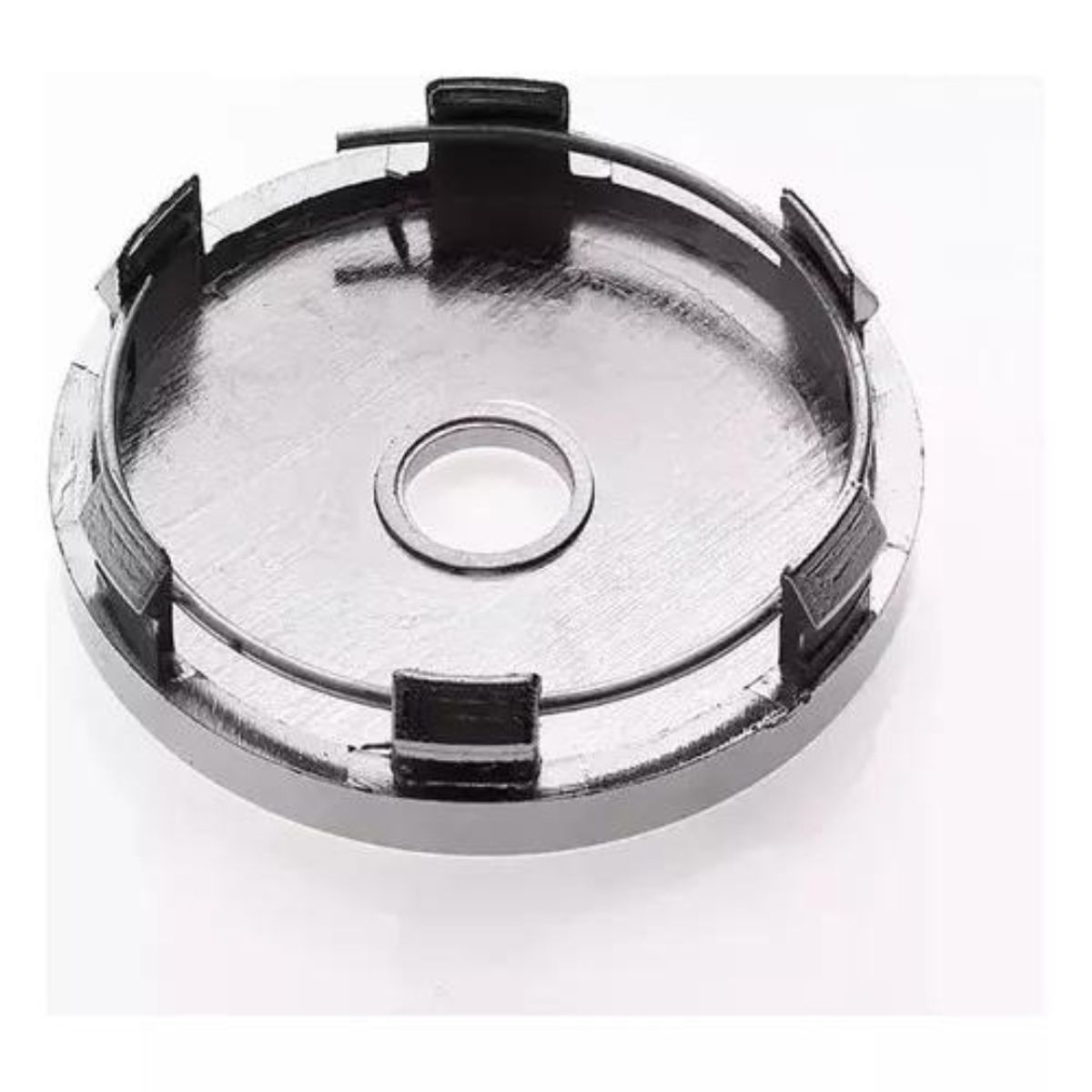 GENERICO - Tapa Centro Llanta Auto TOYOTA 56mm Negra Logo Plata Unidad