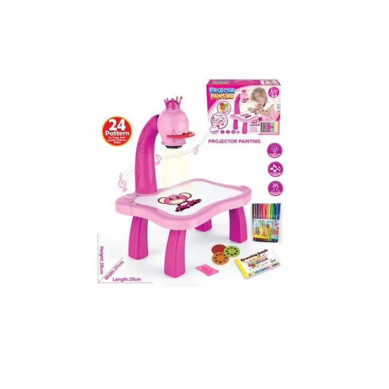 GENERICO - Mesa Proyector De Dibujo Infantil Con Luz Y Música Rosado