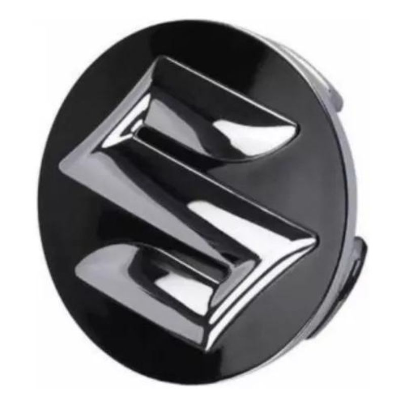 GENERICO - Tapa Centro Llanta Auto SUZUKI 56mm Negra Logo Plata Unidad
