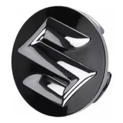 GENERICO - Tapa Centro Llanta Auto SUZUKI 56mm Negra Logo Plata Unidad