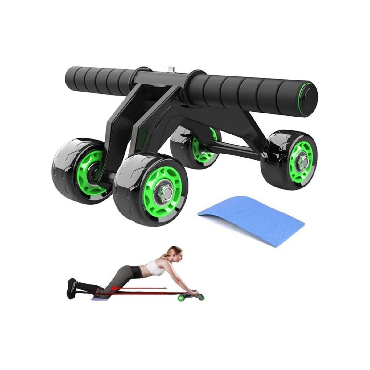 GENERICO - Rueda Abdominal Ejercicios 4 Ruedas