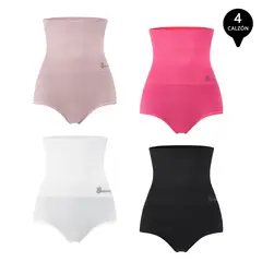 GIOVACCHINO - Pack de 4 Calzon Faja - Mujer.