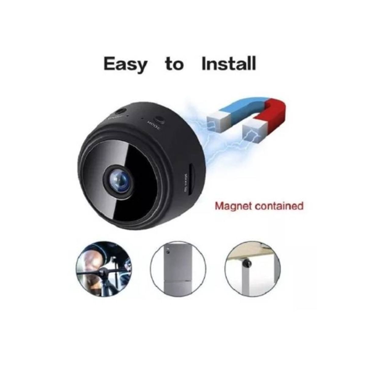 GENERICO - Cámara Espía Smart Camara Ip Wifi Alarma Visión Nocturna