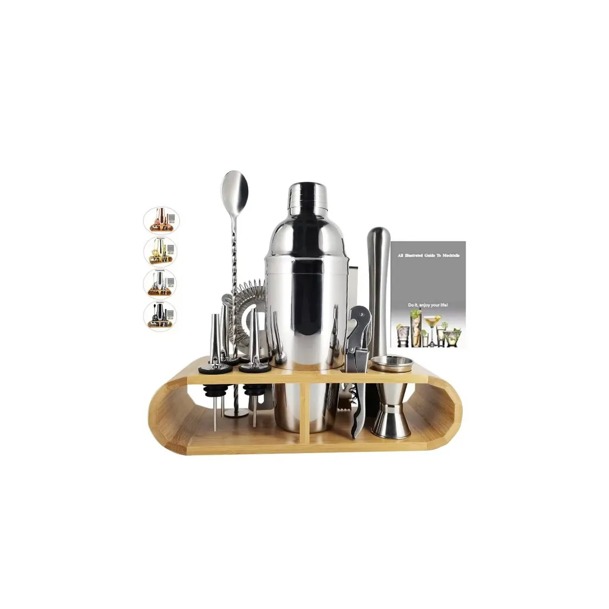 GENERICO - Juego De Coctelera Inoxidable Profesional Para Bar10 Piezas