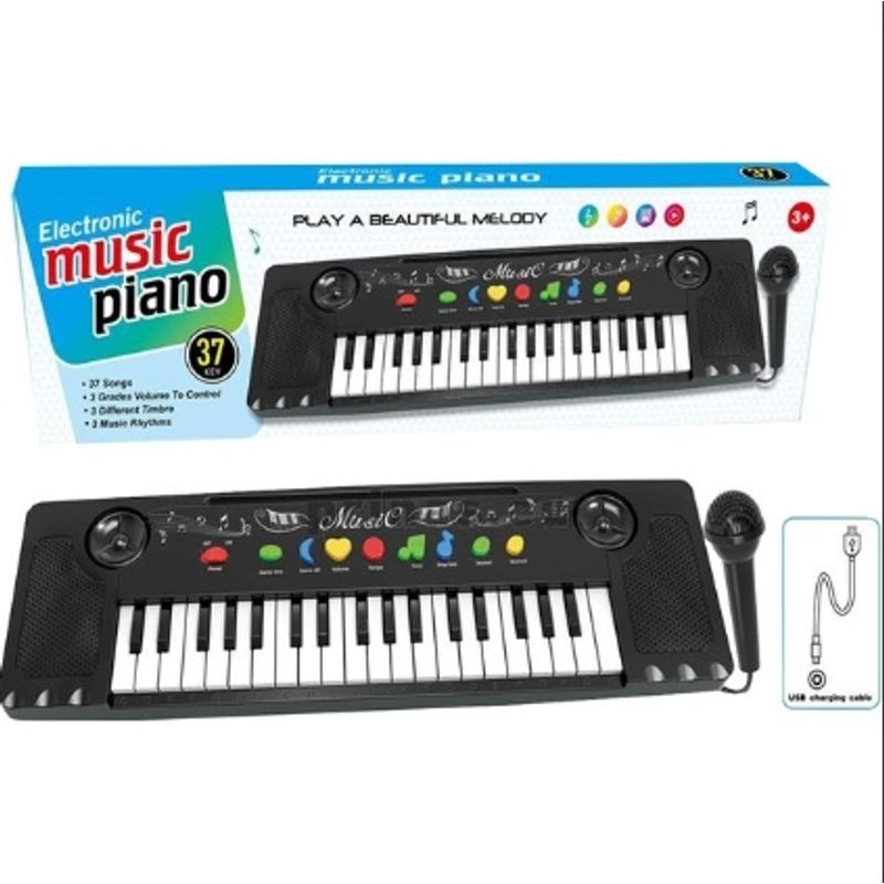 GENERICO - Teclado Piano Electronico Microfono 37 Teclas.