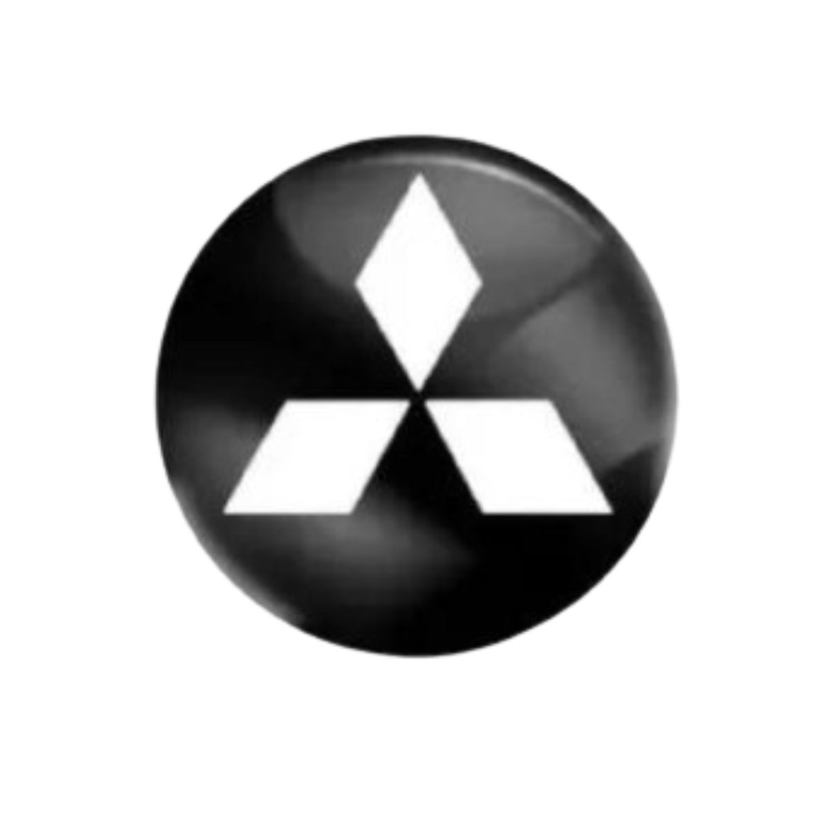 GENERICO - Tapa Centro Llanta Auto MITSUBISHI 56mm Negra Logo Unidad