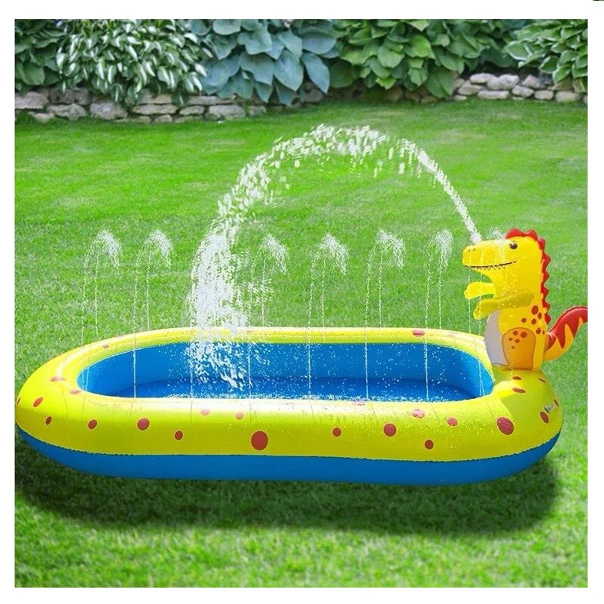GENERICO - Piscina Inflable Lanza Agua Chorros Dino 170 Cm Niños Y Niña.