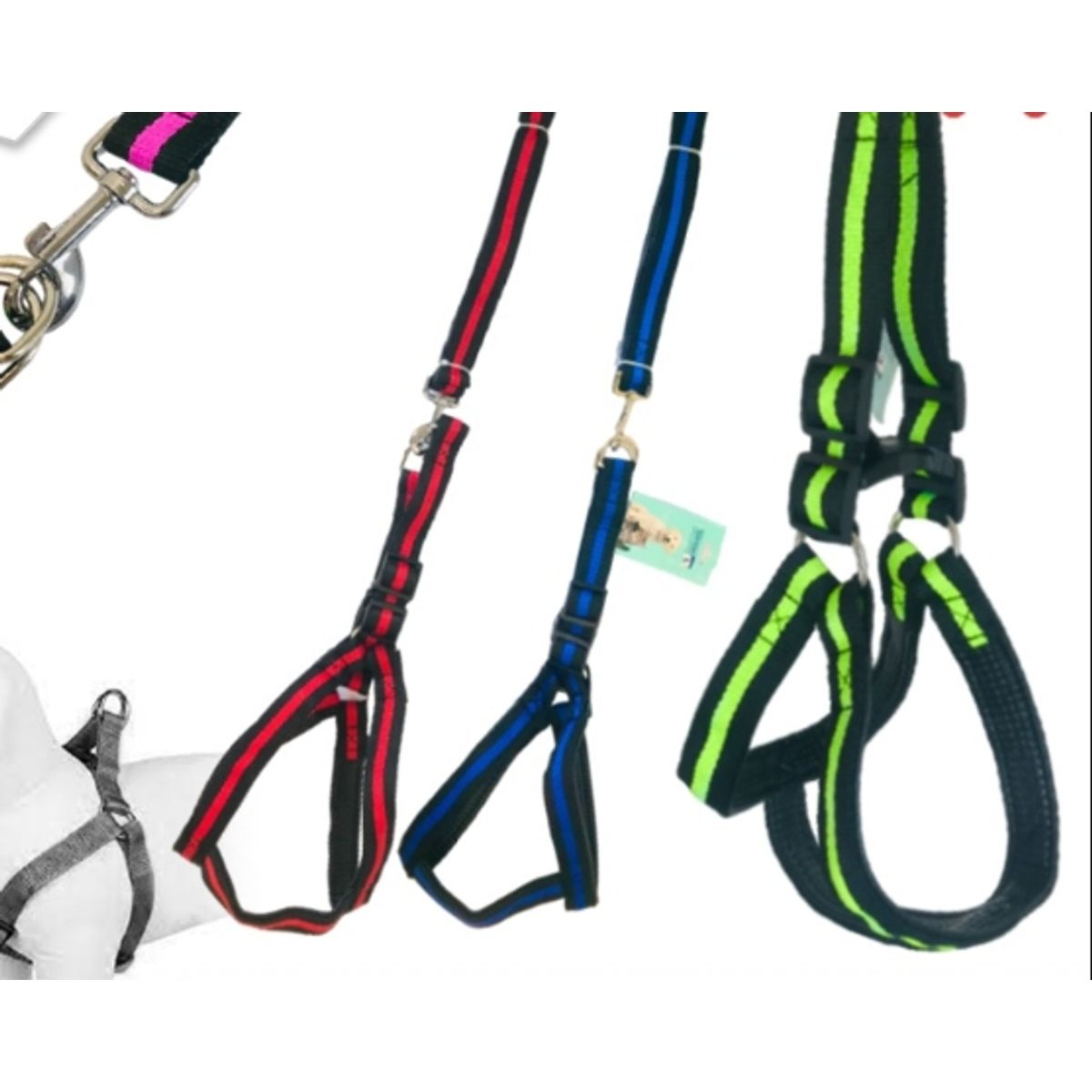 GENERICO - Arnes Con Correa Para Perro Nylon Colores Surtidos