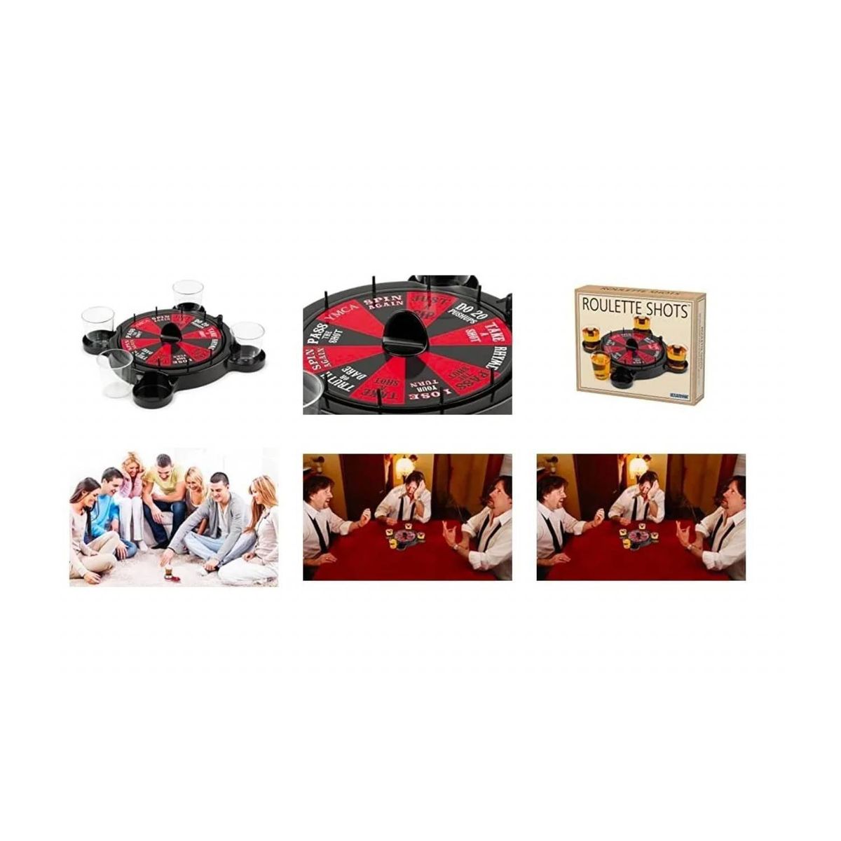 GENERICO - Juego De Mesa Spin Shot Bar Licor Ruleta Shots