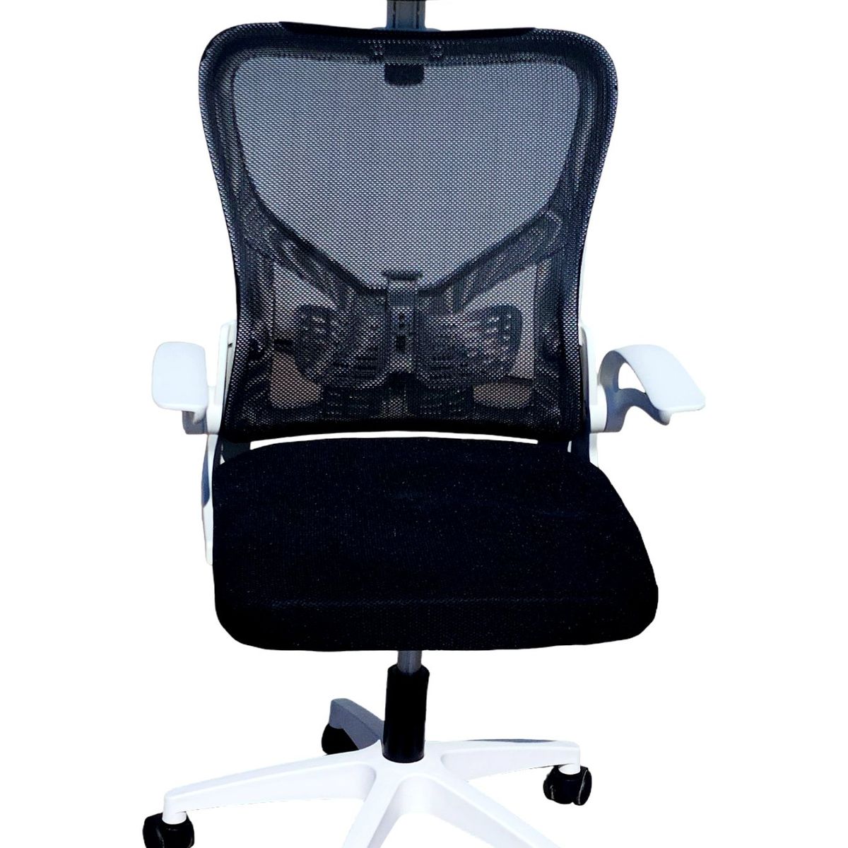 GENERICO - Silla Oficina Escritorio Ejecutiva Lumbar Ergonómica Cabecera BLANCO - NEGRO
