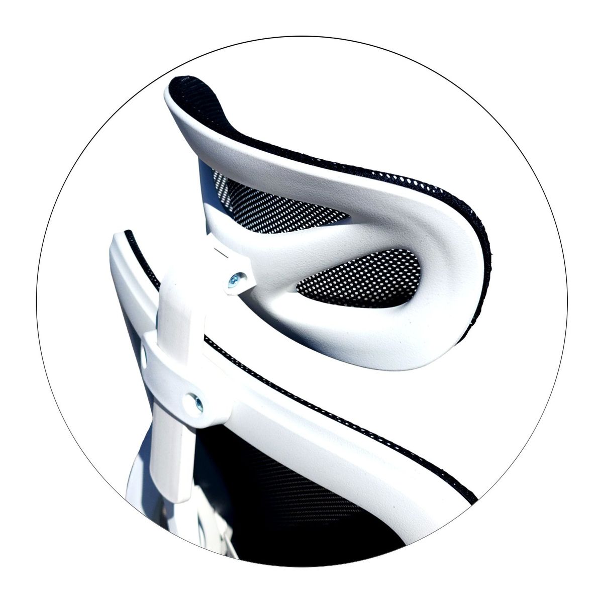 GENERICO - Silla Oficina Escritorio Ejecutiva Lumbar Ergonómica Cabecera BLANCO - NEGRO