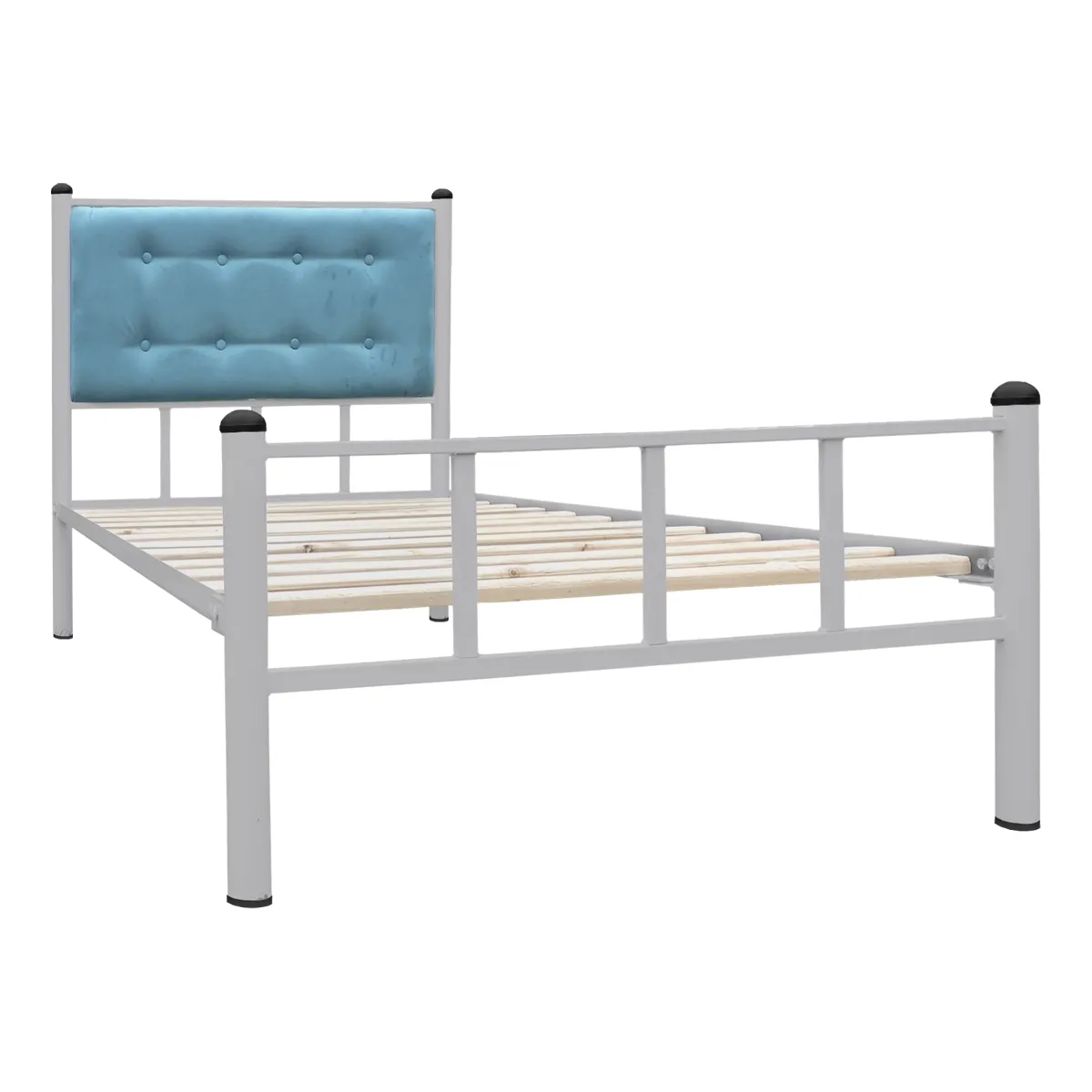FUTONES Y MUEBLES - Cama Casual 1.5 Plaza Plata/Calipso