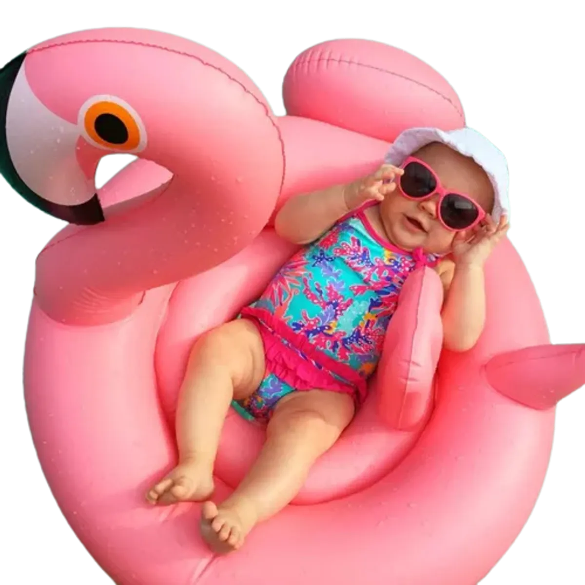 CRUSEC - Inflable Flamenco Montable Colchon Piscina Playa Con inflador