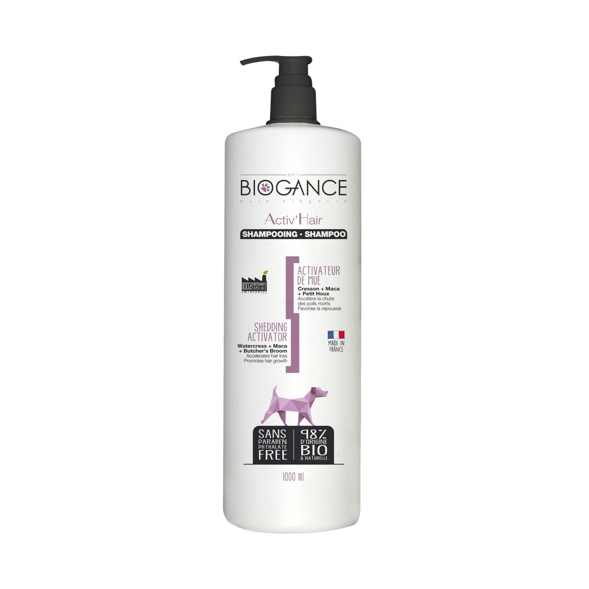 BIOGANCE - Shampoo Activ'hair (favorece Crecimiento) 1 Litro, Biogance.