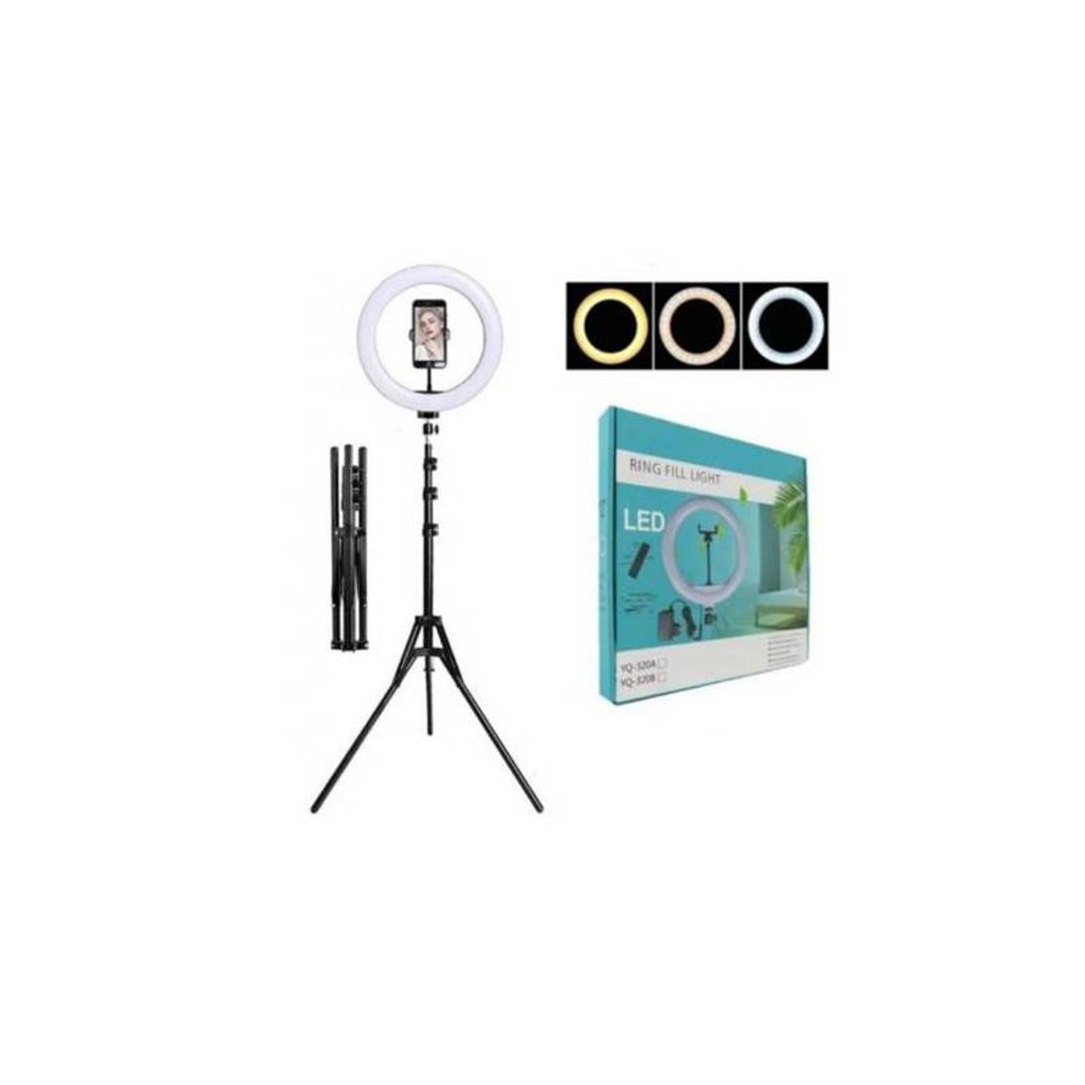 GENERICO - Aro Luz Led 30 Cm Con Trípode Ajustable Fotografía