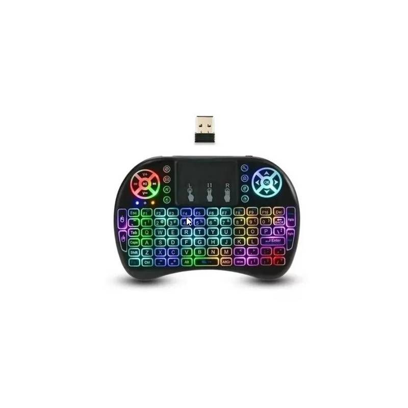 GENERICO - Mini Teclado Con Luz Inalámbrico Touchpad Smart Tv Pc Xbox.
