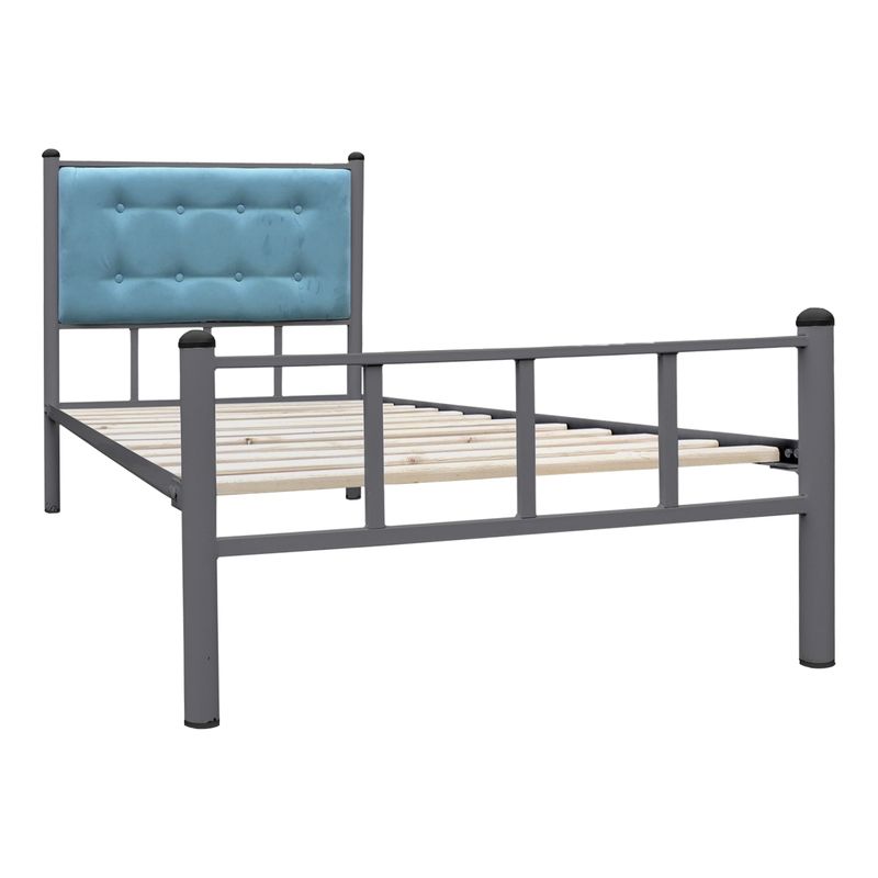 FUTONES Y MUEBLES - Cama Casual 1 Plaza Grafito/Calipso