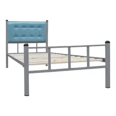 FUTONES Y MUEBLES - Cama Casual 1 Plaza Ceniza/Calipso