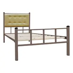 FUTONES Y MUEBLES - Cama Casual 1 Plaza Castaño/Camel
